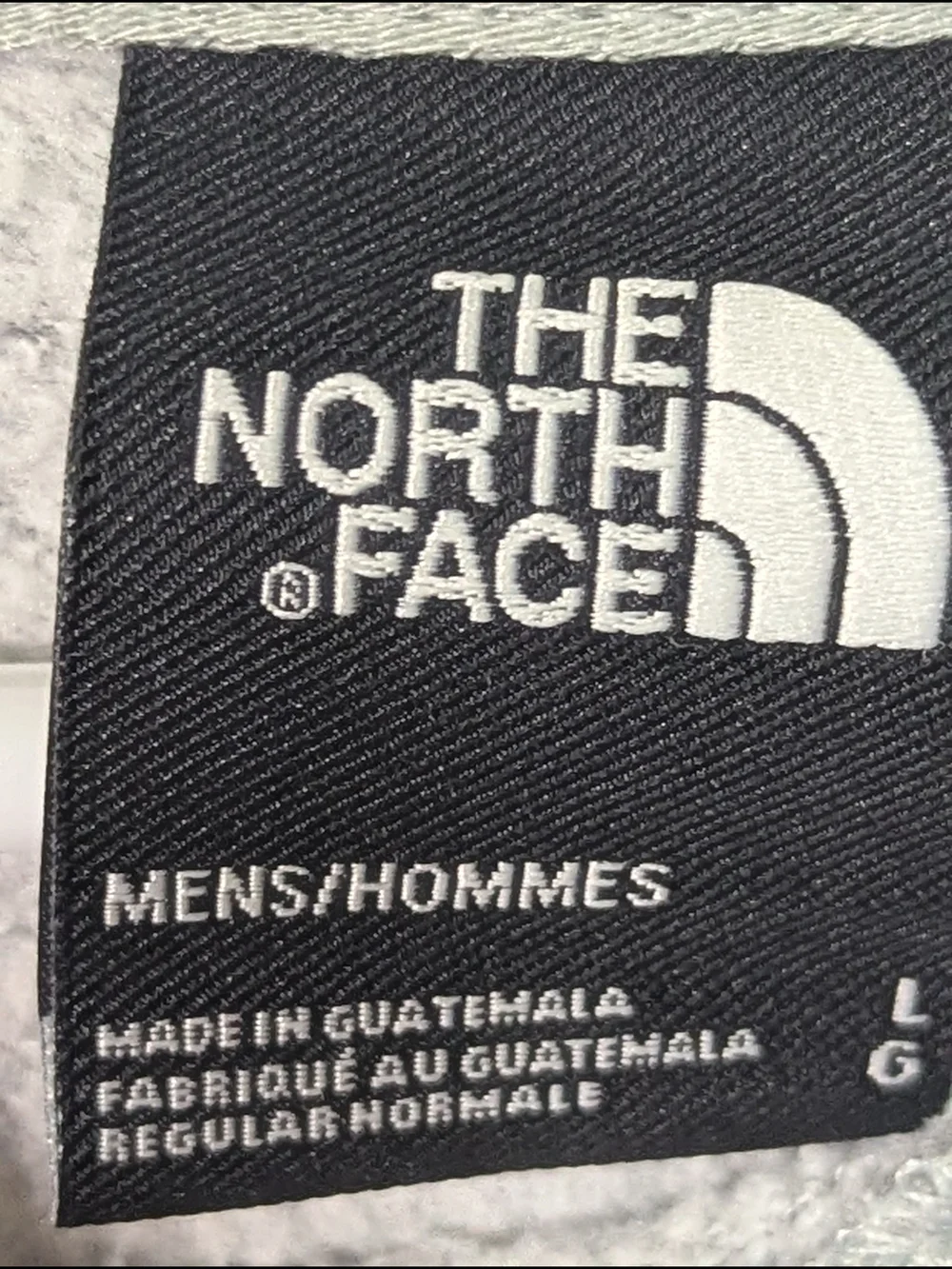 The North Face Men's Large Gray Logo Hoodie Pullover Sweatshirt Graphic